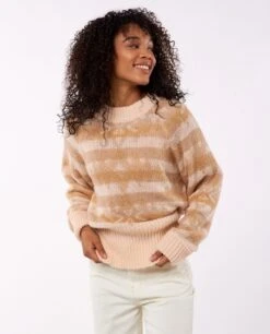 Rip Curl Zuma Aztec Womens Sweater - Light Peach