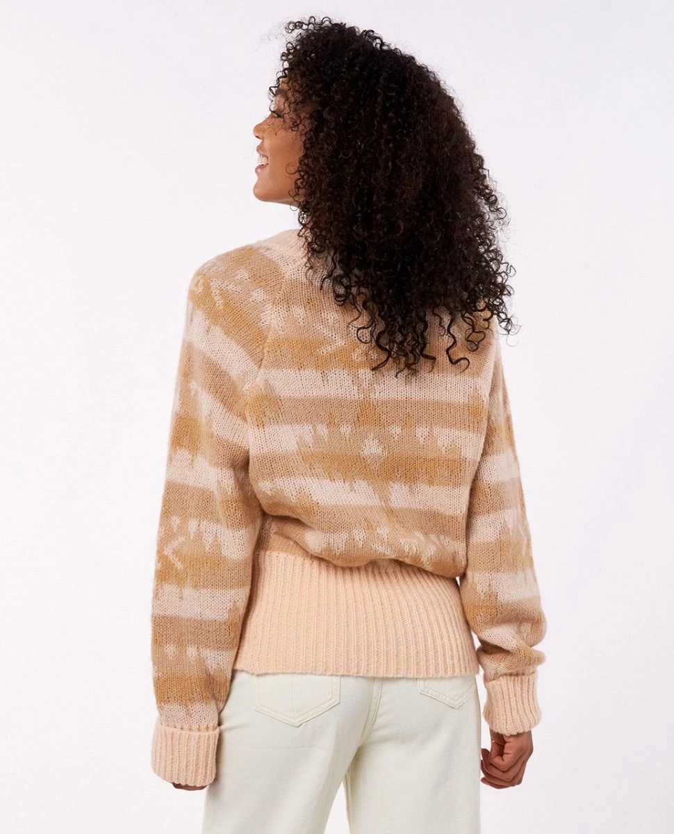 Rip Curl Zuma Aztec Womens Sweater - Light Peach 4 Rip Curl Zuma Aztec Womens Sweater - Light Peach - Image 2