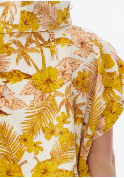 Rip Curl Paradise Girls Hooded Towel - Retro Yellow 4 Rip Curl Paradise Girls Hooded Towel - Retro Yellow - Image 2