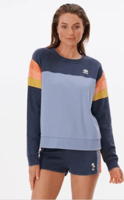Rip Curl Melting Womens Crew Top - Navy