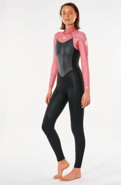Rip Curl Omega 4/3mm Womens Back Zip Wetsuit 2023 - Dusty Rose