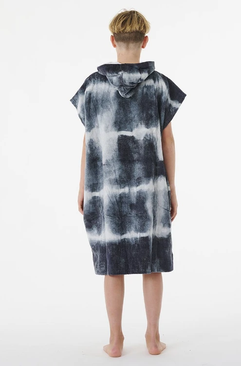 Rip Curl Printed Hooded Boys Towel - Black/White 4 Rip Curl Printed Hooded Boys Towel - Black/White - Image 2