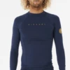 Rip Curl Dawn Patrol Perf Long Sleeve Mens UV Tee - Navy Marle