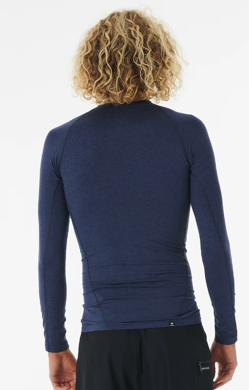 Rip Curl Dawn Patrol Perf Long Sleeve Mens UV Tee - Navy Marle 4 Rip Curl Dawn Patrol Perf Long Sleeve Mens UV Tee - Navy Marle - Image 2